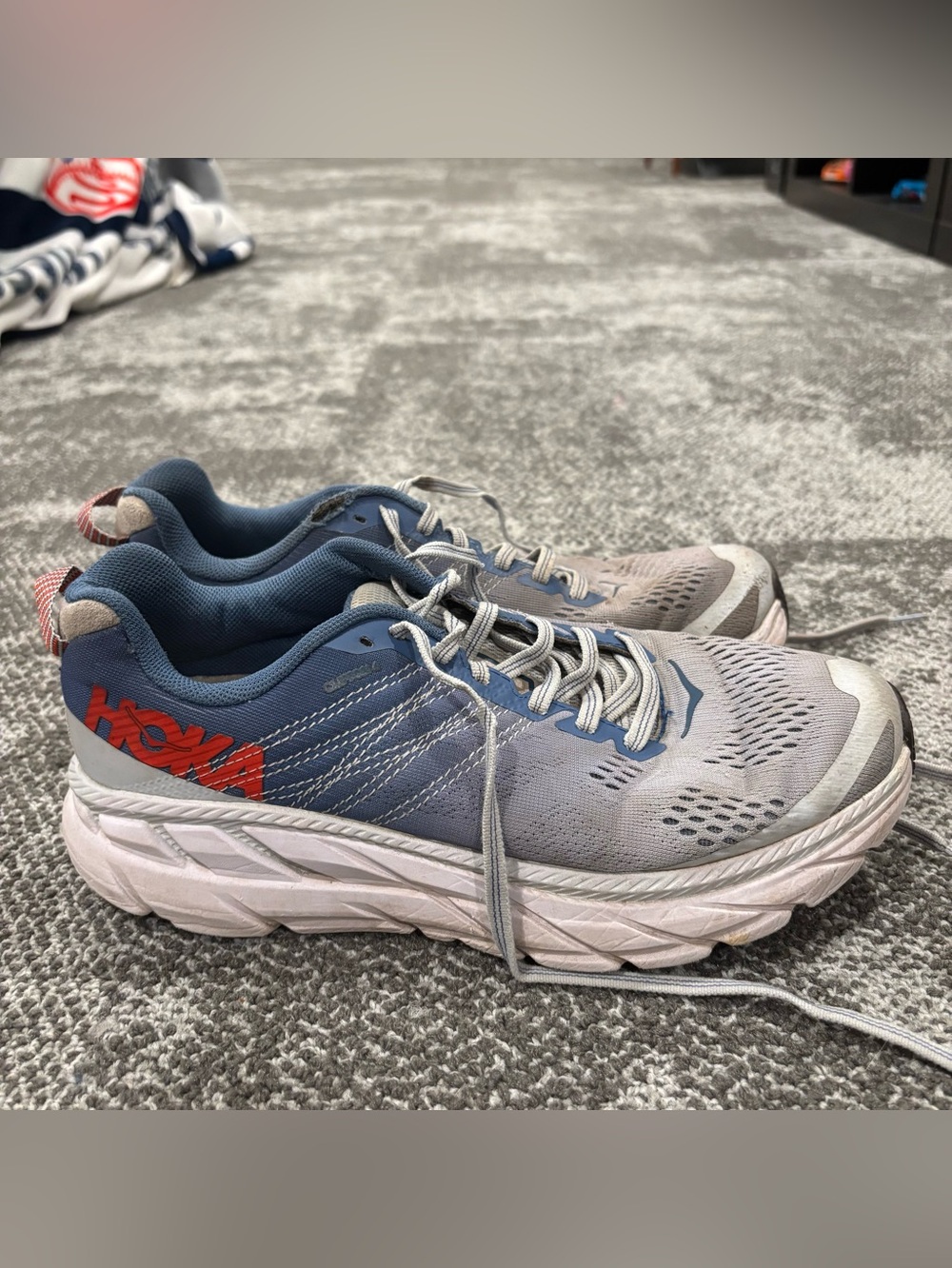 Hoka One One Clifton 6 Women's Running Shoes Size 7.5 Blue Gray